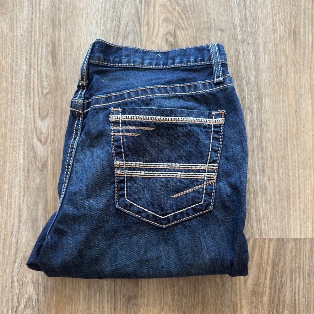 Cinch Ian Slim Fit Bootcut Jeans Mens 33x32 Dark Wash Denim MB69936001 - Picture 2 of 10